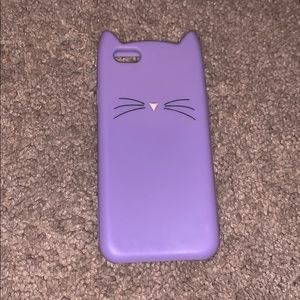iphone 6s case purple cat with whiskers